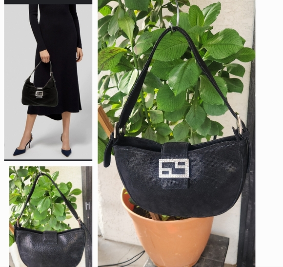 Elegant Black Shoulder Bag - Picture 1 of 2